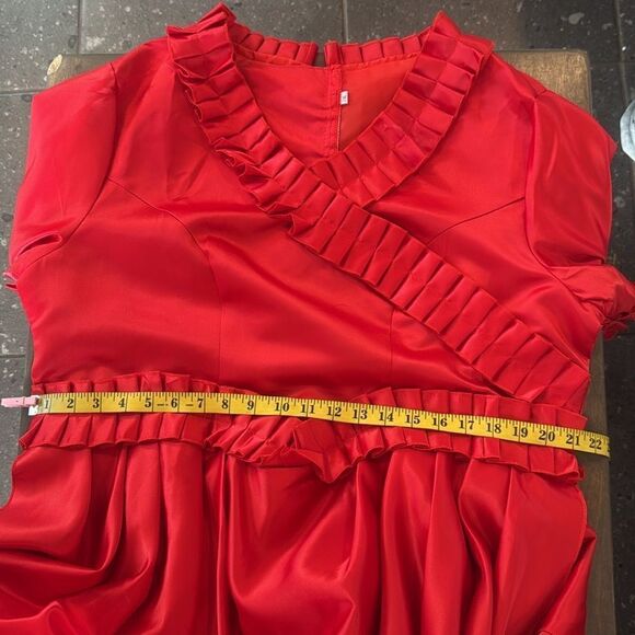 Victorian Gothic bustle Prom Red Vampire Mina Harker Civil War Southern  Dress - Picture 10 of 12